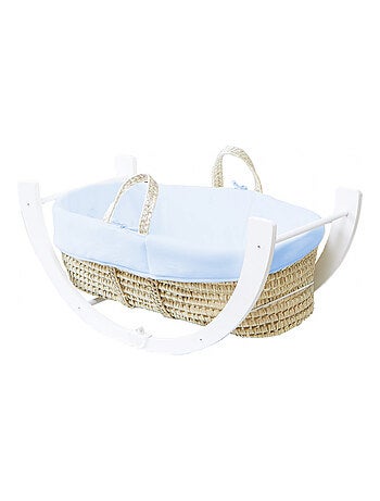 Couffin avec Support Réversible Blanc, Habillage Coton Bio