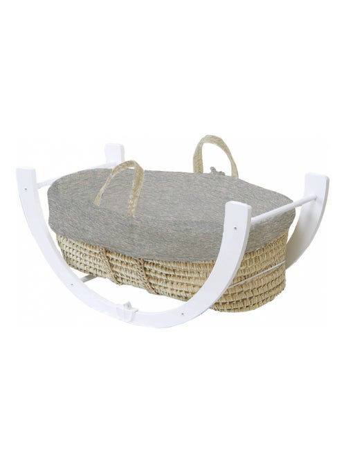 Couffin avec Support Réversible Blanc, Habillage Coton Bio - Kiabi