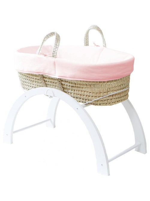 Couffin avec Support Réversible Blanc, Habillage Coton Bio - Kiabi