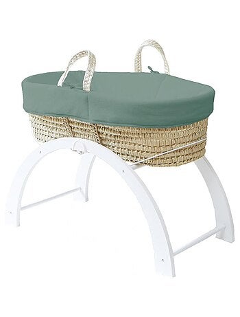 Couffin avec Support Réversible Blanc, Habillage Coton Bio