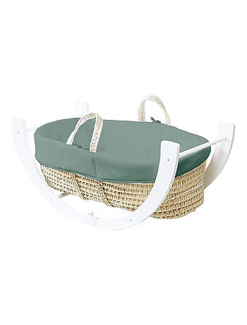Couffin avec Support Réversible Blanc, Habillage Coton Bio