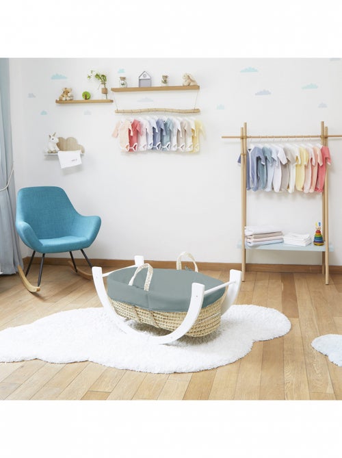 Couffin avec Support Réversible Blanc, Habillage Coton Bio - Kiabi