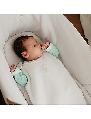 Couffin bébé avec Matelas, Habillage en Velours - Coton Bio