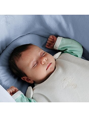 Couffin bébé avec Matelas, Habillage en Velours - Coton Bio