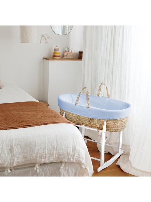 Couffin bébé avec Matelas, Habillage en Velours - Coton Bio - Kiabi