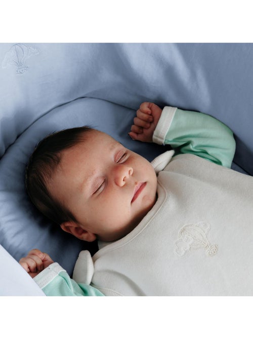 Couffin bébé avec Matelas, Habillage en Velours - Coton Bio - Kiabi