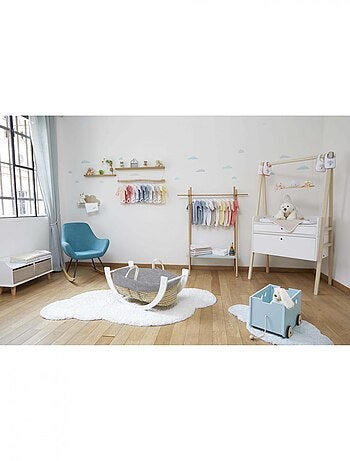 Couffin bébé avec Matelas, Habillage en Velours - Coton Bio