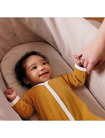 Couffin bébé avec Matelas, Habillage en Velours - Coton Bio
