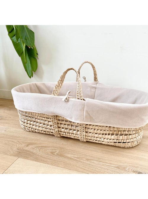Couffin bébé avec Matelas, Habillage en Velours - Coton Bio - Kiabi