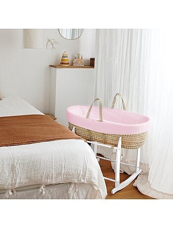 Couffin bébé avec Matelas, Habillage en Velours - Coton Bio