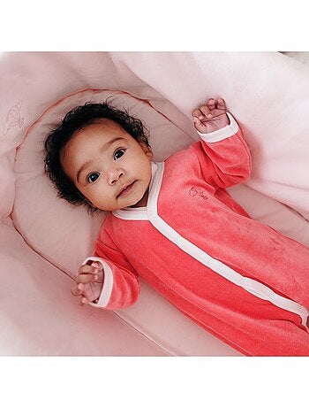 Couffin bébé avec Matelas, Habillage en Velours - Coton Bio