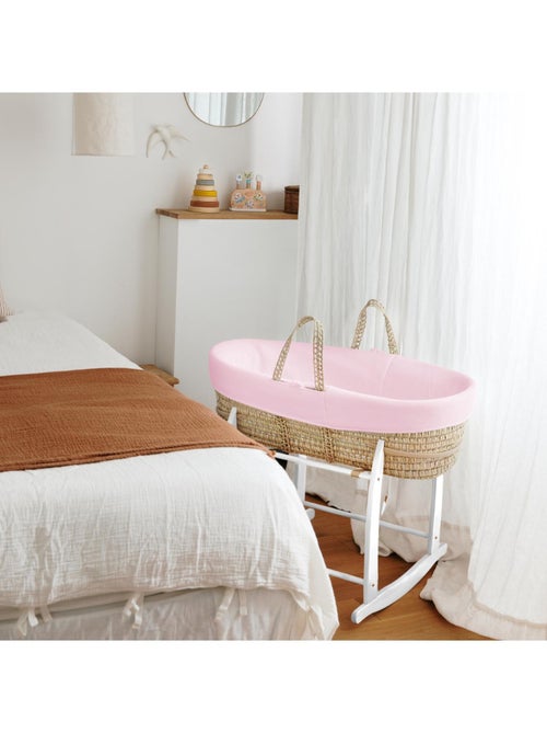 Couffin bébé avec Matelas, Habillage en Velours - Coton Bio - Kiabi