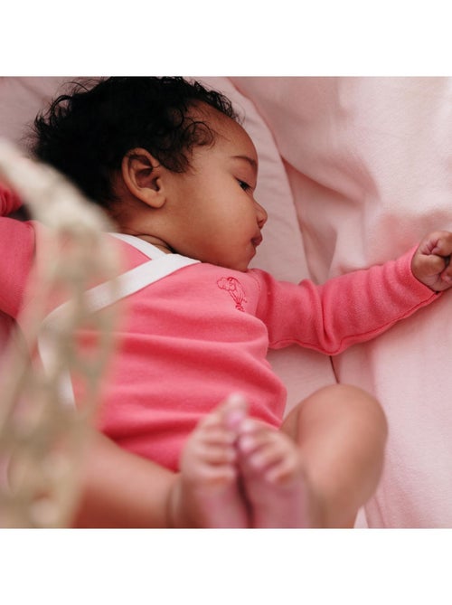 Couffin bébé avec Matelas, Habillage en Velours - Coton Bio - Kiabi