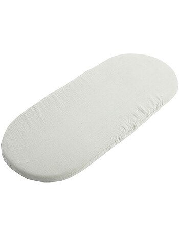 Couffin bébé en fibres naturelles avec habillage tissu - SAUTHON