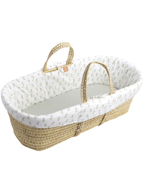 Couffin bébé en fibres naturelles avec habillage tissu - SAUTHON - Kiabi