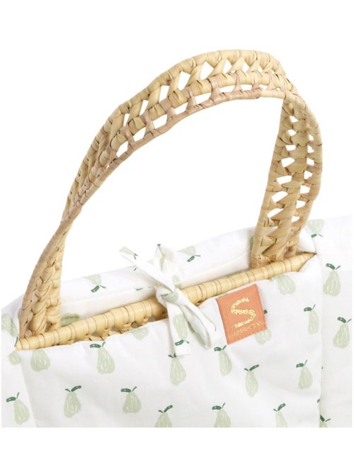Couffin bébé en fibres naturelles avec habillage tissu - SAUTHON - Kiabi