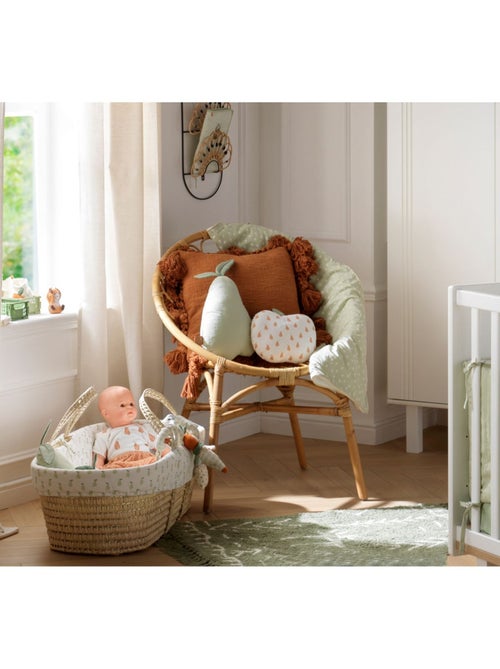 Couffin bébé en fibres naturelles avec habillage tissu - SAUTHON - Kiabi