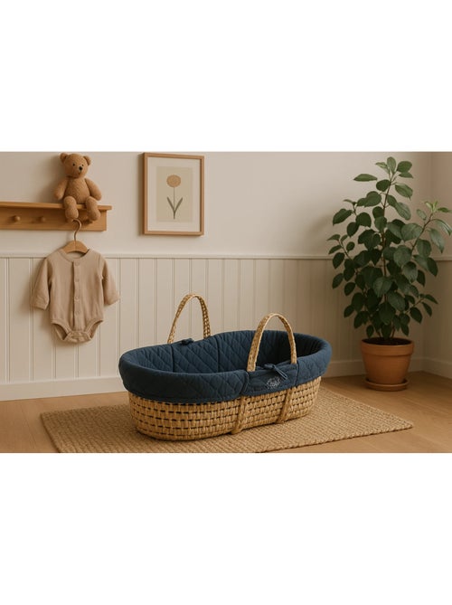 Couffin bébé en fibres naturelles avec habillage tissu - SAUTHON - Kiabi Couffin bébé en fibres naturelles avec habillage tissu - SAUTHON - Kiabi