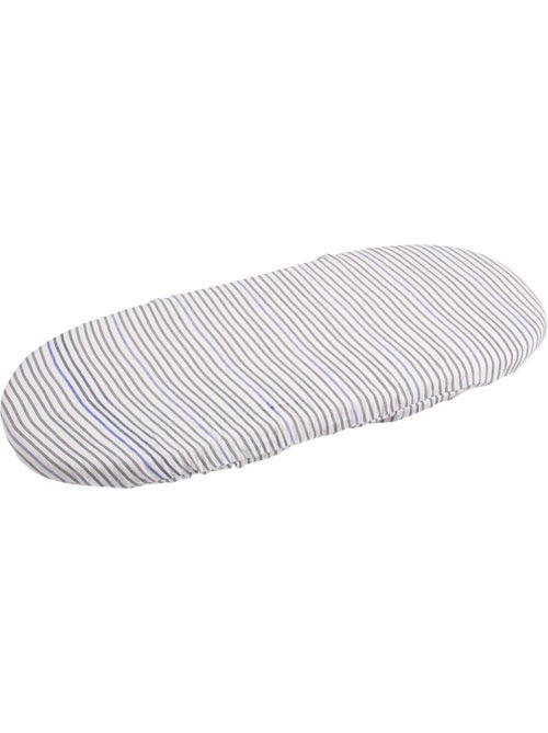 Couffin bébé en fibres naturelles et habillage tissu avec support en pin massif - SAUTHON - Kiabi