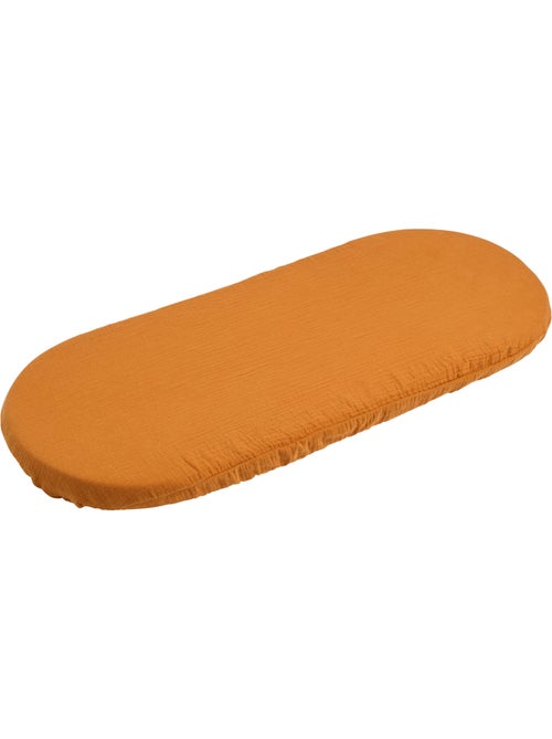 Couffin bébé en fibres naturelles et habillage tissu avec support en pin massif - SAUTHON - Kiabi