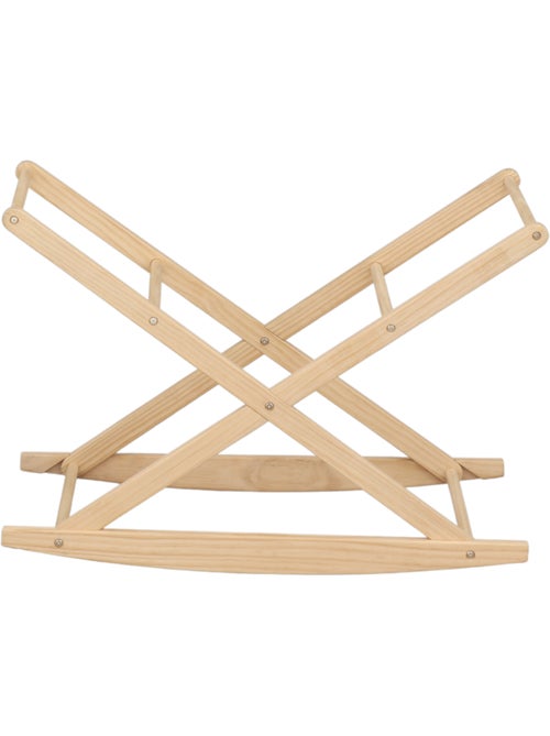 Couffin bébé en fibres naturelles et habillage tissu avec support en pin massif - SAUTHON - Kiabi