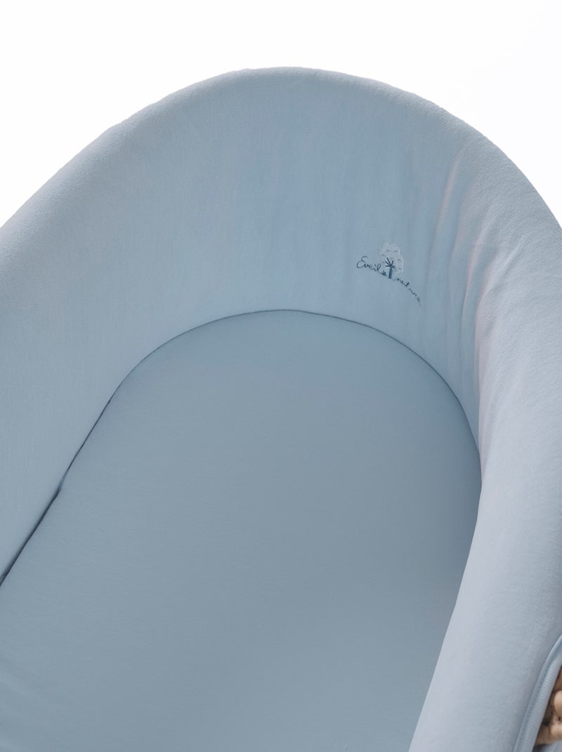 Couffin Coton bio velours 0-6 mois Bleu ciel - Kiabi
