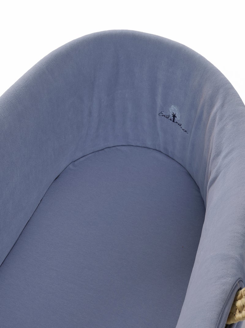 Couffin Coton bio velours 0-6 mois Bleu - Kiabi