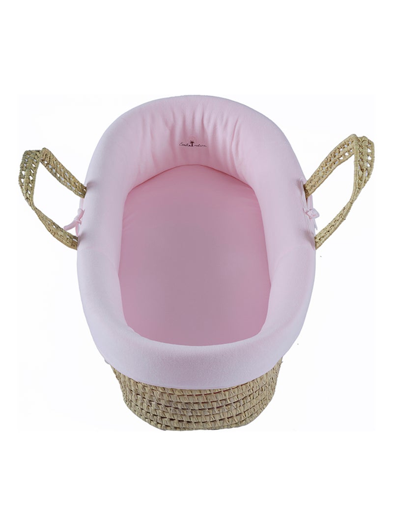 Couffin Coton bio velours 0-6 mois Rose clair - Kiabi