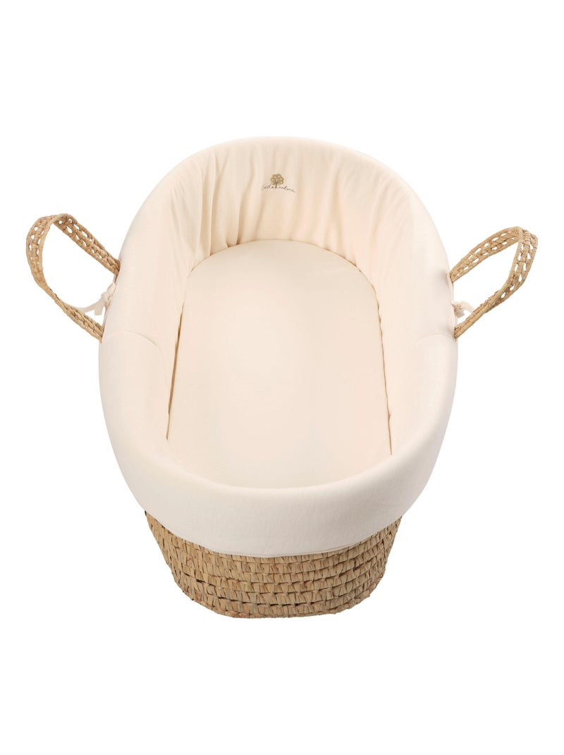 Couffin en coton bio velours  0-6 mois Ecru - Kiabi
