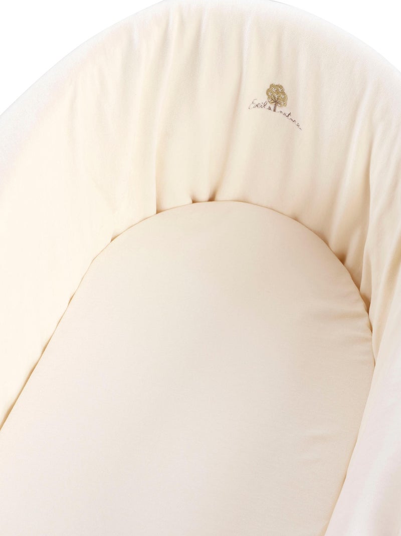 Couffin en coton bio velours  0-6 mois Ecru - Kiabi