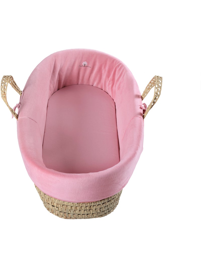 Couffin en coton bio velours  0-6 mois Peche - Kiabi