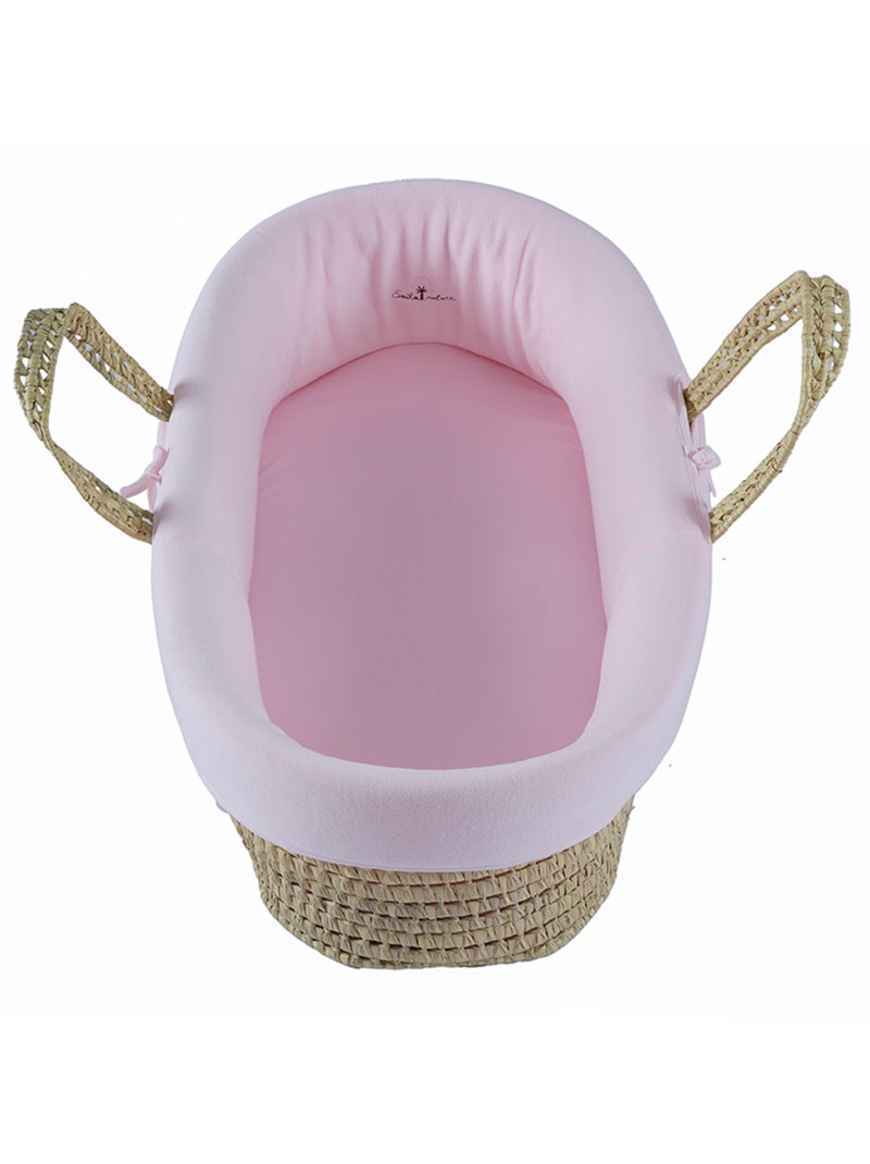 Couffin en coton bio velours  0-6 mois Rose pastel - Kiabi