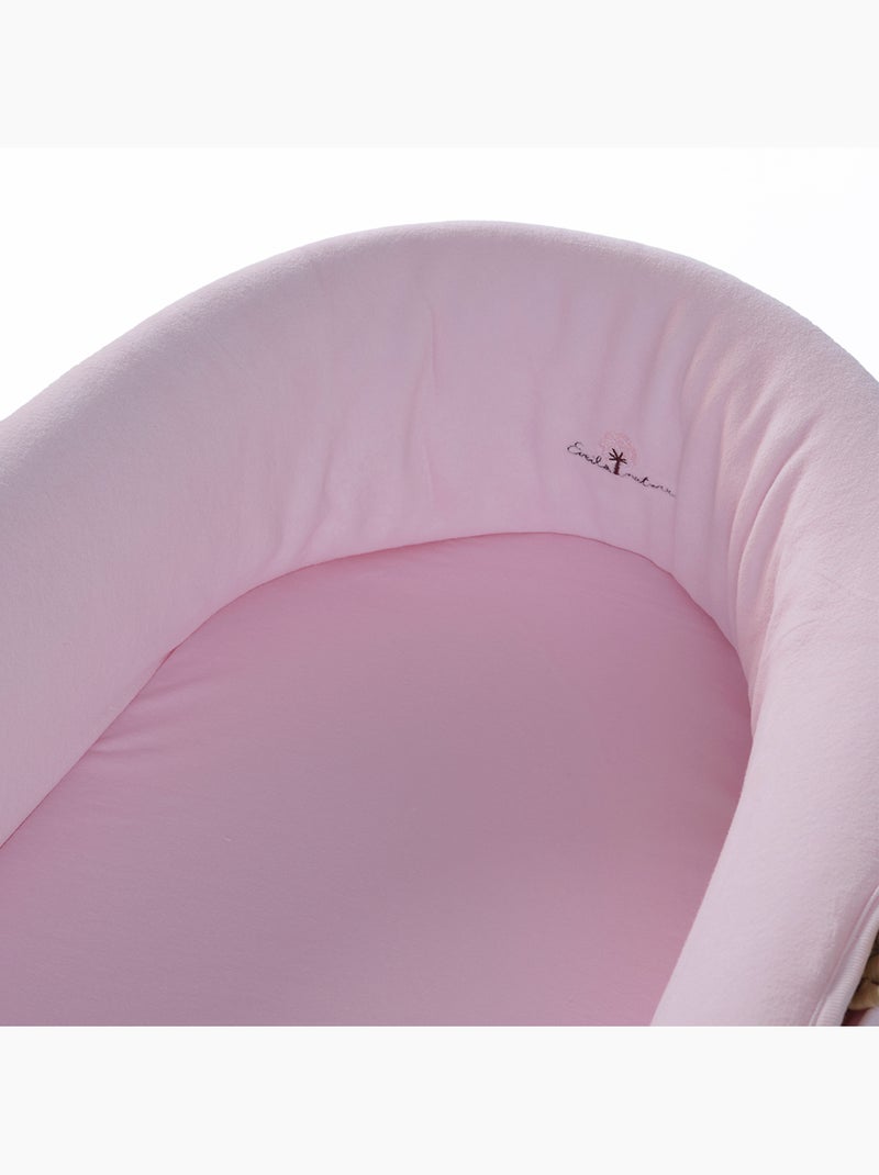 Couffin en coton bio velours  0-6 mois Rose pastel - Kiabi