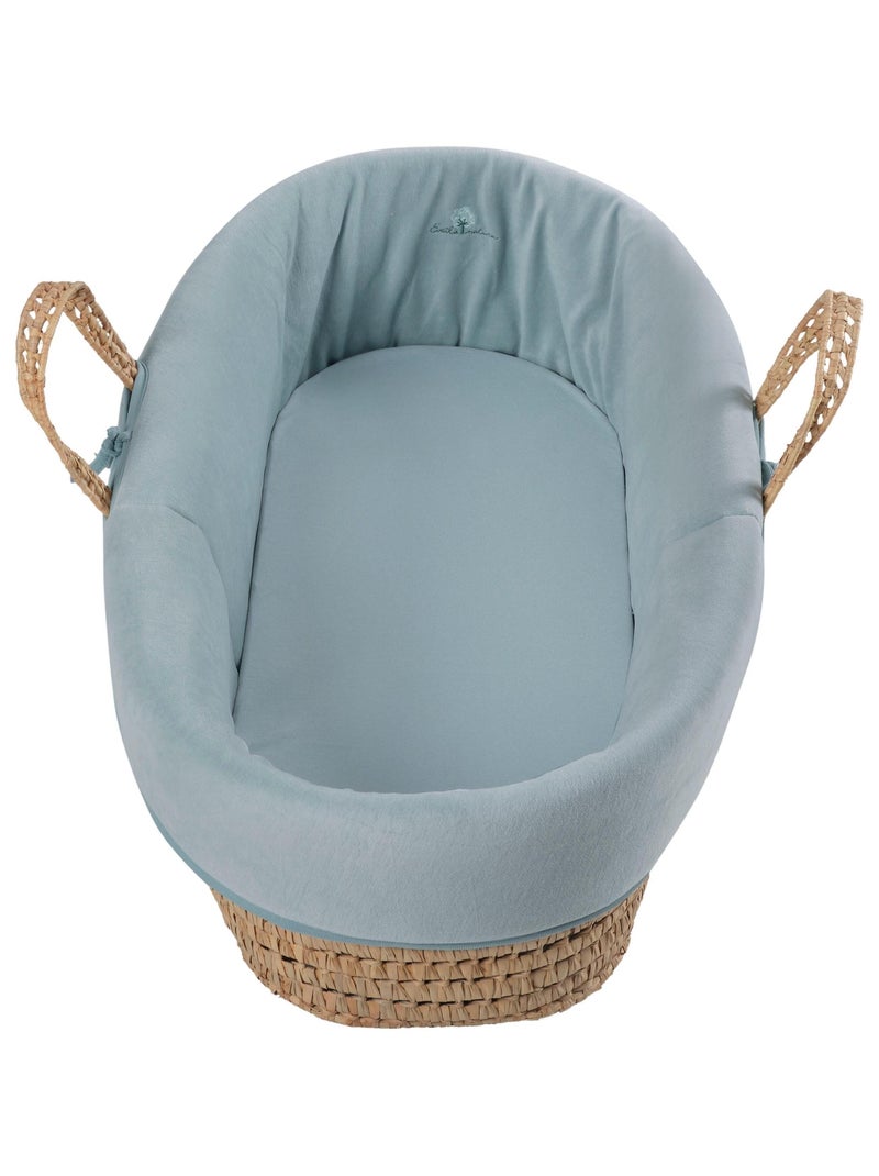 Couffin en coton bio velours  0-6 mois Vert d'eau - Kiabi