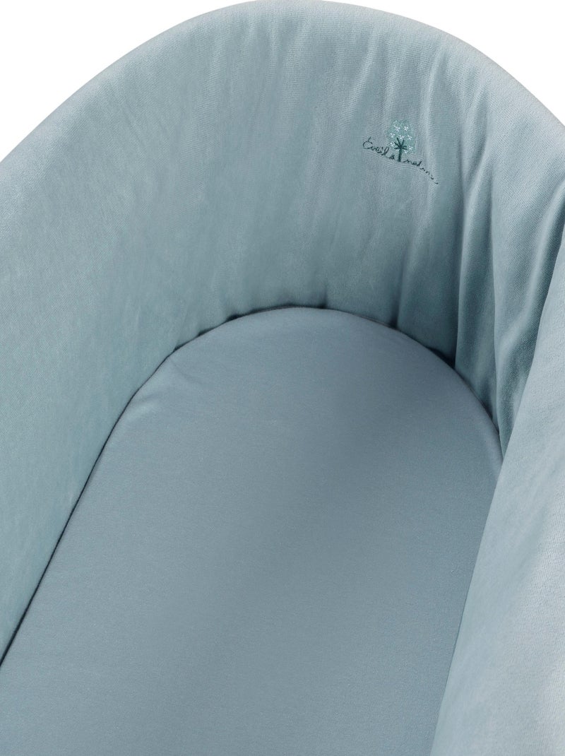 Couffin en coton bio velours  0-6 mois Vert d'eau - Kiabi