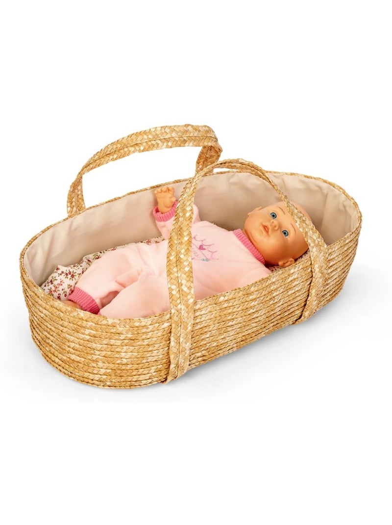 Couffin en osier tressé pour poupée 50 cm Beige - Kiabi