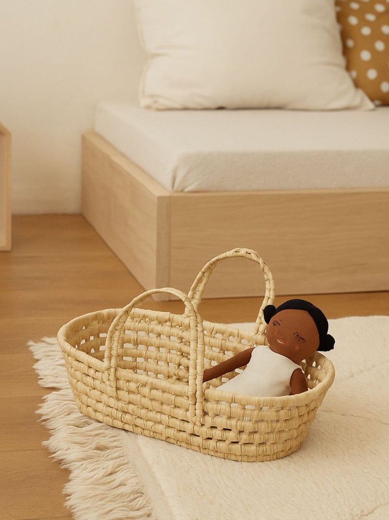 Couffin osier minimaliste pour poupée Bois naturel - Kiabi