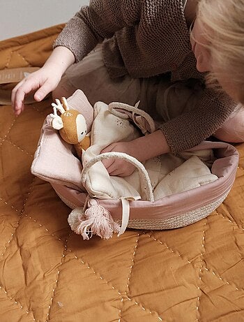Couffin pour poupée mauve