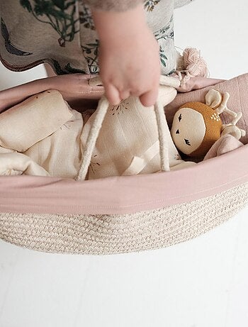 Couffin pour poupée mauve