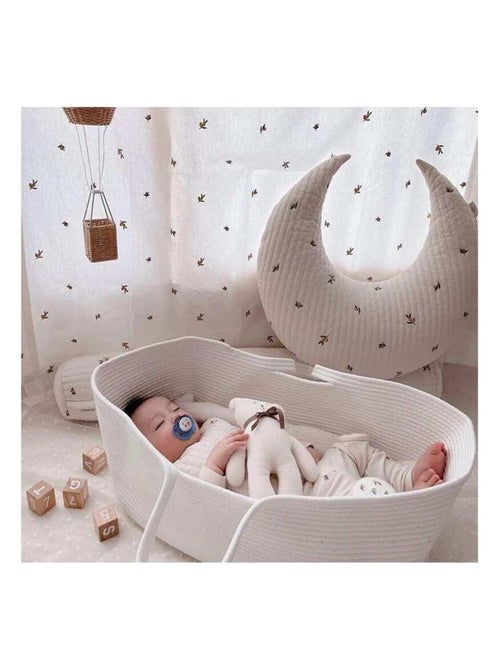 Couffin tressé en cotton avec matelas - Kiabi