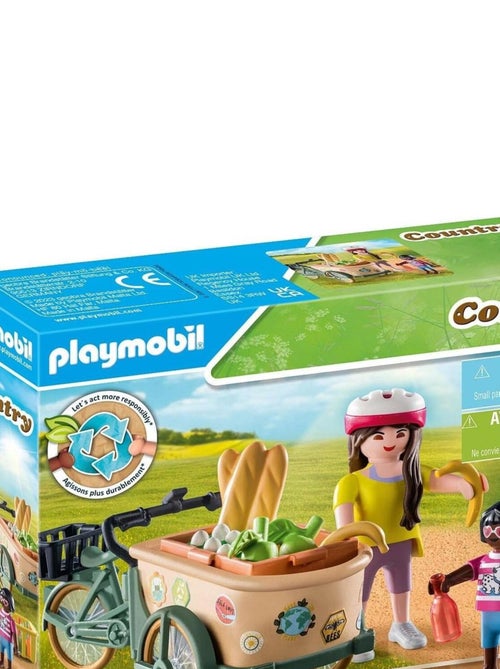 Country - Cycliste avec vélo et remorque avant - Kiabi