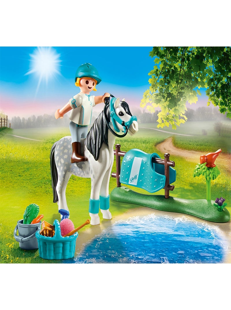Country Cavalière avec poney gris N/A - Kiabi