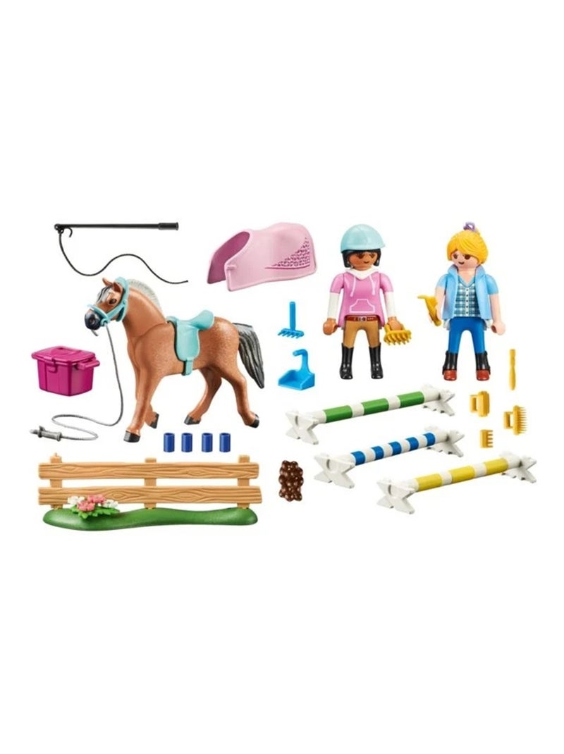 Country Cavalière et cheval avec monitrice N/A - Kiabi
