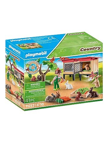 Country Enfant avec enclos et lapins