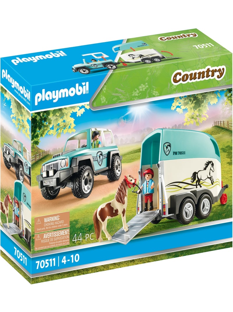 Country Voiture avec remorque pour poney N/A - Kiabi