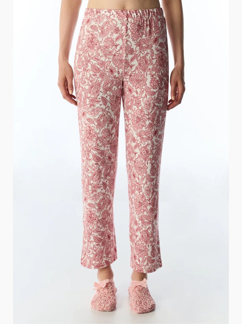 Countryside pantalon de pyjama imprimé fleurs penti Blanc Rose - Kiabi
