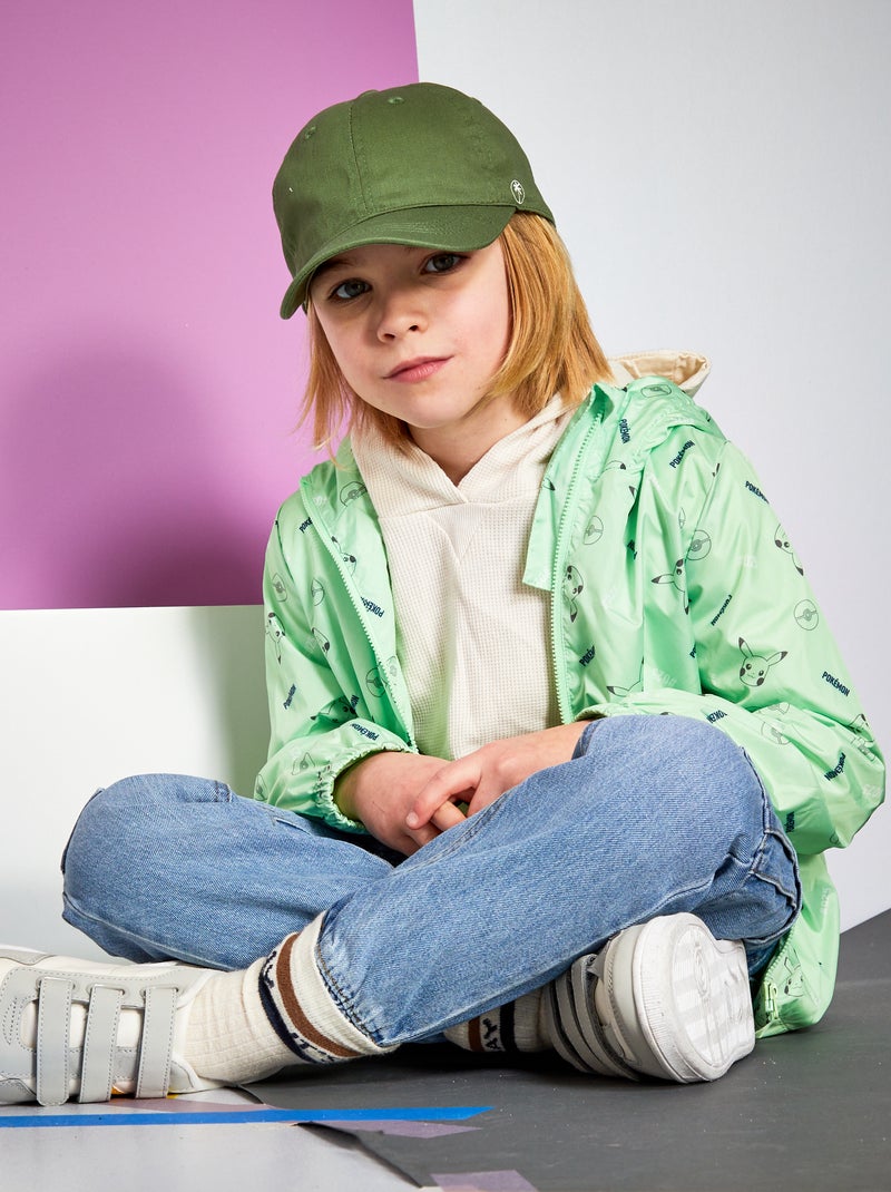 Coup vent 'Pokémon' à capuche Vert - Kiabi
