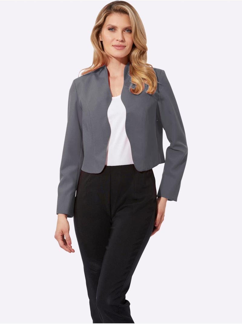 Coupe Boléro Courte - Taille Standard - Moda Vilona Gris - Kiabi