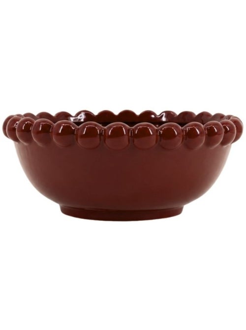 Coupe décorative en céramique à perles bordeaux 26cm - Kiabi Coupe décorative en céramique à perles bordeaux 26cm - Kiabi