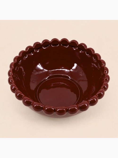 Coupe décorative en céramique à perles bordeaux 26cm - Kiabi Coupe décorative en céramique à perles bordeaux 26cm - Kiabi